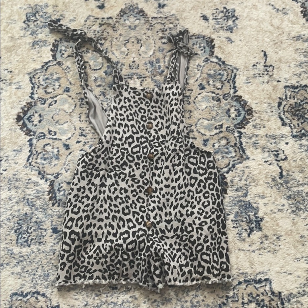 Leopard Jean Romper